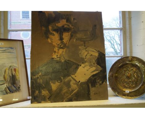Reind (20th Century) - oil on canvas, depicting an abstract portrait of a lady.