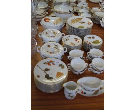 A Royal Worcester Wild Harvest pattern dinner service to include tureens etc.