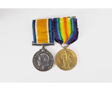 A pair of WWI RGLI medals, the Victory and War medals of PTE 1431 Arthur Frank Robilliard, 1st Battalion, Royal Guernsey Ligh