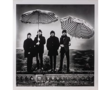 Photograph - The Beatles - Robert Whitaker, large black and white photograph, Lambda print, 23 x 21¾in., entitled 'Taking a B