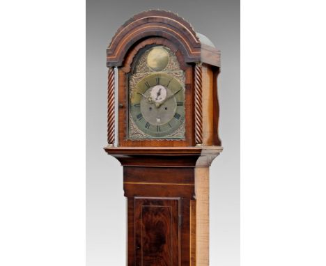 An 18th century mahogany eight day longcase clock by William Flint of Charing, Kent, the twin train movement striking on a be