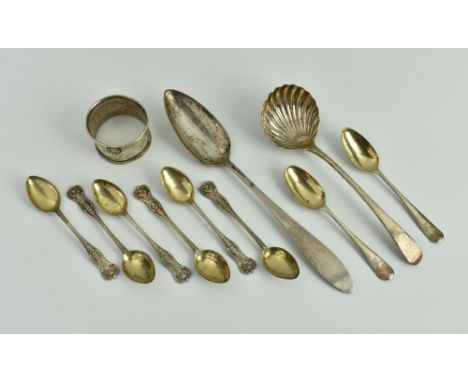 A quantity of miscellaneous silver flatware, to include a set of six coffee spoons by William Aitken, Chester 1899; a pair of