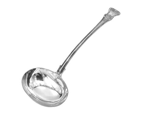 Victorian Newcastle silver Kings pattern soup ladle, hallmarked Lister & Sons, Newcastle 1846, L33cmCondition Report: Approxi