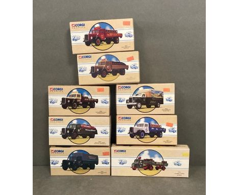 A selection of eight Classic Road Transport Corgi Diecast Models