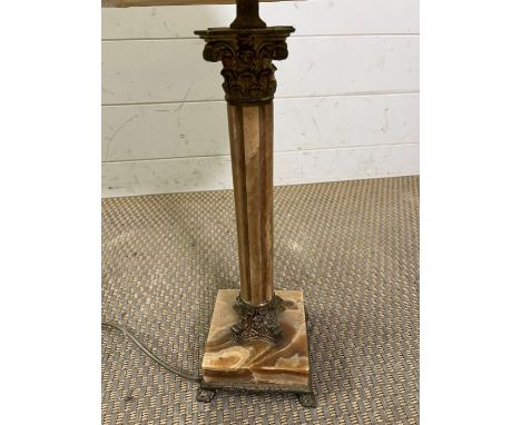 A marble column lamp 