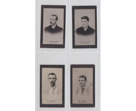 Cigarette cards, Smith's, Footballers (Brown back, 1906), Glasgow Celtic, four cards, no 15 A. McMahon (vg), no 19 B. Battles