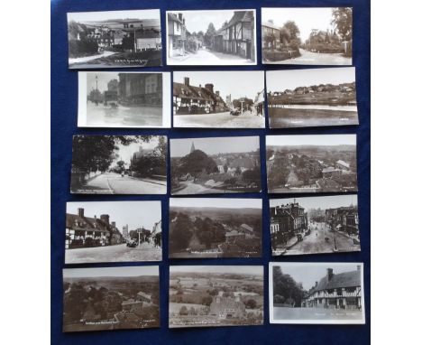 Postcards, Kent, a collection of 15 RP's of villages and towns, street scenes and views inc. Weald, Chilham, Goudhurst, Wroth