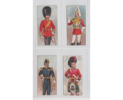 Cigarette cards, Lambert &amp; Butler, Types of the British Army (Brown, Specialities back) (set, 4 cards) (some age toning &