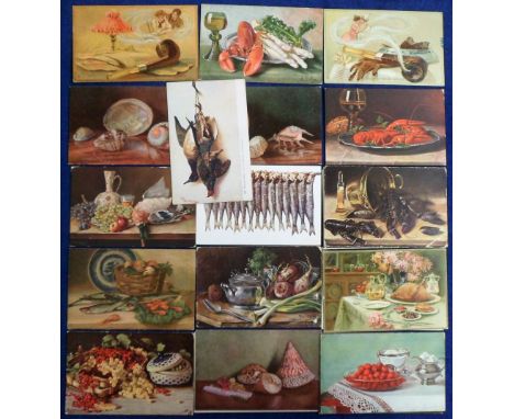 Tony Warr Collection, Postcards, a selection approx. 60 cards illustrating Still Life mostly published by Tuck inc. Oilette '