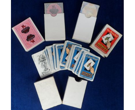 Breweriana, playing cards (John Waddington Ltd.), duty paid sealed pack in original box. AINSLIE'S SCOTCH WHISKY (Ainslie &am