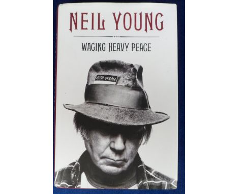 Music autograph, Neil Young signed First Edition autobiography 'Waging Heavy Peace' (price clipped, dust wrapper bumped to ed