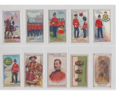 Cigarette cards, Salmon &amp; Gluckstein, 28 different cards, Traditions of the Army &amp; Navy, large numerals (6), small nu