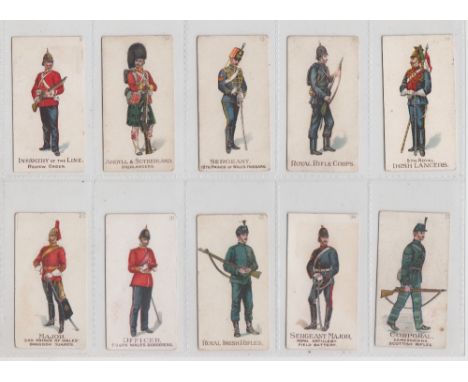 Cigarette cards, Gallaher, Types of the British Army, 37 cards, (mixed backs) (gen gd)