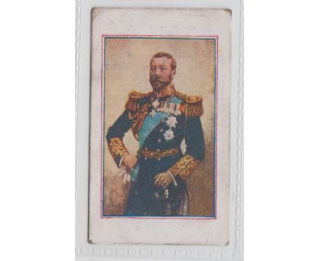 Cigarette card, T. Wood &amp; Son, Army Pictures, Cartoons etc, type card, The King (slightly grubby, fair/gd) (1) 