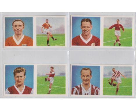 Trade cards, Chix, Footballers, Portrait &amp; Action (1-24) &amp; (25-48) (two complete sets, 24 cards in each) (vg) (48)