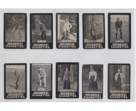 Cigarette cards, Ogden's, Tabs, General Interest (Item 97/2, Golf) (set, 15 cards) (most with edge knocks, two with slight tr