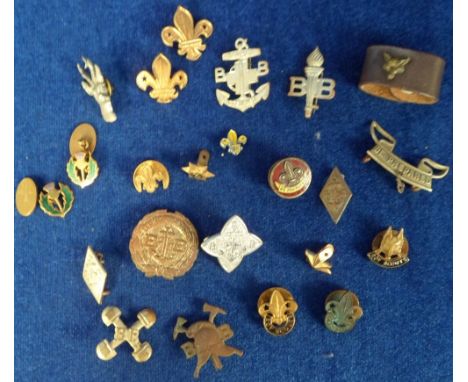 Scouting, 18, 1920s onwards Boys Brigade and Boy Scout badges etc. together with a pair of enamelled thistle cufflinks and an