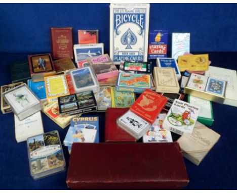 Playing Cards, 40+ packs of playing cards from circa 1930's onwards. Some mint in unopened packs, some advertising examples t