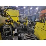 HESS VERTICAL DESPRUE DRILLING CELL W0-4558 WITH FANUC ROBOT R-2000IC-165