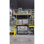 LOW PRESSURE DIE CASTING MACHINE WITH HYDRAULIC PRESS AND FURNACE