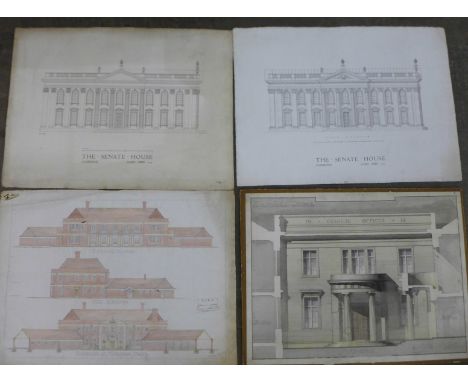 A folio of approximately twenty early 20th Century architectural drawings by H.N. Jepson 