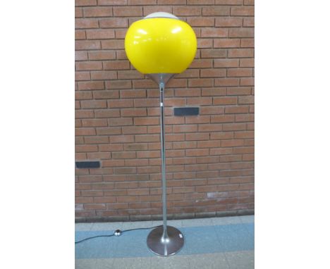 An Italian Harvey Guzzini chrome and perspex floor standing lamp 