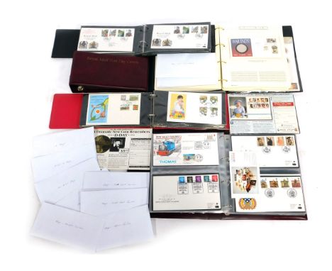 Philately. Stamps and first day covers, comprising Royal Mail first day covers, loose postage worn stamps, UK, commonwealth, 