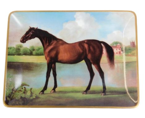 A Royal Worcester Lord Bollingbrook's Brood Mare collector's dish, after George Stubbs, printed marks, boxed.