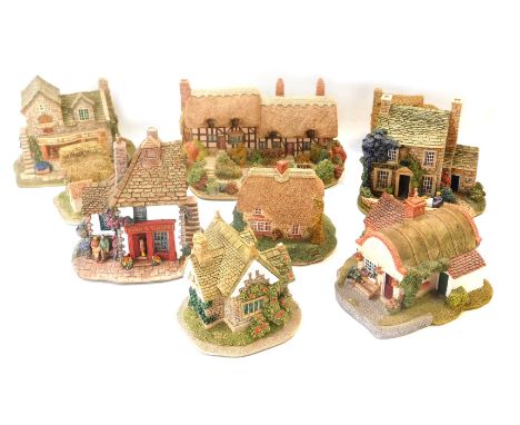 Nine Lilliput Lane cottages, comprising Anne Hathaway's Cottage, Elm Cottage, Lapworth Lock, Lavender Cottage, Fry Days, The 