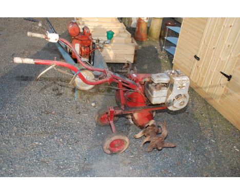 A Wolseley Major rotavator, powered by a Briggs &amp; Stratton engine, (engine turns).