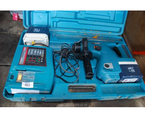 A Makita 20v heavy duty rechargeable drill.
