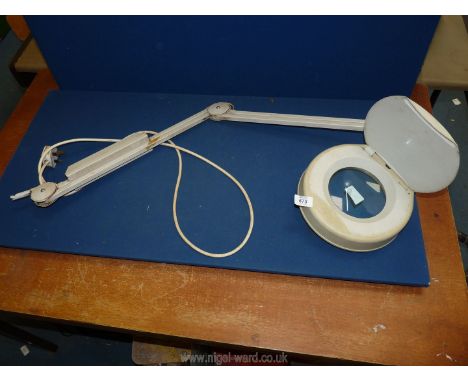 A "Luxo cool-spot" outpatient examination magnifier light. (Working at time of cataloguing).