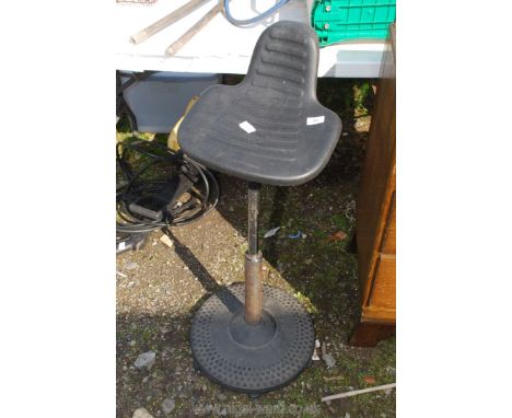 A chrome bar Stool.