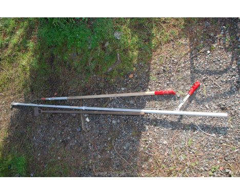 A quantity of garden tools to include; long handled lopper, etc.