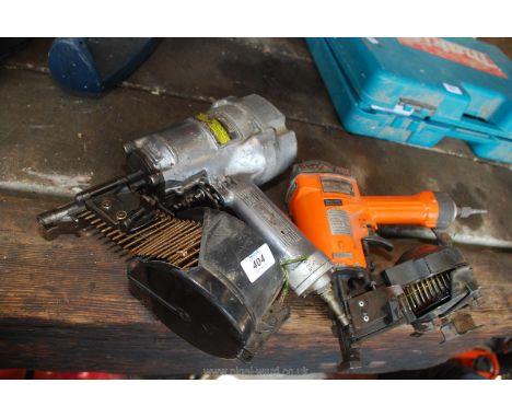 2 x Pneumatic Holzher and Hitachi nail guns