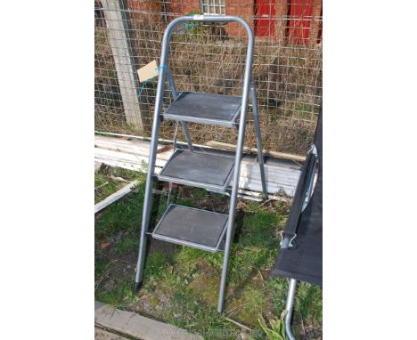 A three stage step ladder.