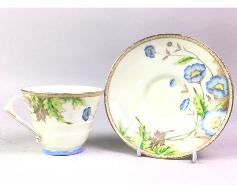 ROYAL PARAGON PART TEA SERVICE, with floral and gilt decoration on a cream ground