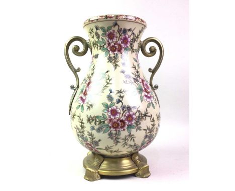 COLLECTION OF VASES, MID-LATE 20TH CENTURY  including coloured and clear glass, brass and ceramicthe tallest 69cm high Qty: 1