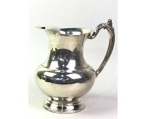 GROUP OF SILVER PLATE, AND A GROUP OF BRASSWARE comprising flatware, crystal claret jug with plated collar, a tazza, coffee p