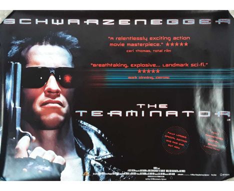 THE TERMINATOR FILM POSTER, "special edition DVD and VHS out now"approx quad size