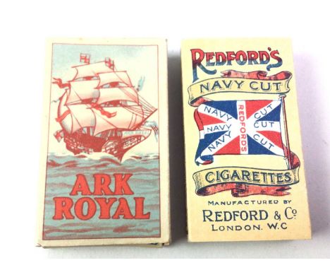 COLLECTION OF TINS AND VINTAGE CIGARETTE PACKETS, including Redford's Navy Cut