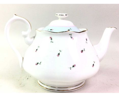 COLLECTION OF VARIOUS CERAMIC TEAPOTS, AND OTHER TEA WARE including a Shelly tea pot with trivet stand, four Royal Albert tea