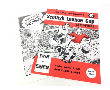 COLLECTION OF HIBS SCOTTISH CUP AND LEAGUE CUP PROGRAMMES, comprising vs. Celtic final 1969, Rangers semi March 1971, Dundee 