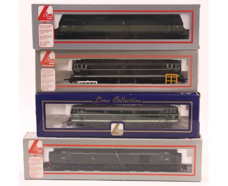 Four 00 gauge Lima locos to include a class 47 in BR two-tone green, no.47004, "Old Oak Common" a class 40 in BR green, late 