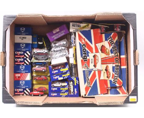 One tray of Corgi 1980s and later Corgi Juniors and similar scale diecast miniatures to include The Best of British Corgi tra