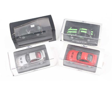 Spark Models 1/43 scale group of 3 plastic cased diecasts to include; No.0438 MG SVR 2004 in dark silver, No.0437 MG Power SV