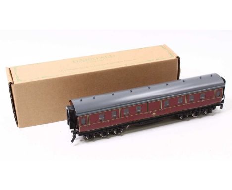 Darstaed 12-wheeled bogie coach, BR I Sleeping car M346M, maroon &amp; cream, grey roof, with internal lighting. Ex factory s