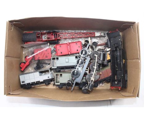 One small tray of 00 gauge items to include a Grafar 2-6-2 prairie tank, body detached from the chassis, but believed to be c