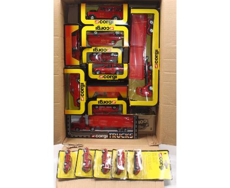A collection of Corgi Royal Mail Datapost diecast cars and lorries, all sealed in the original boxes, including a Ford Escort