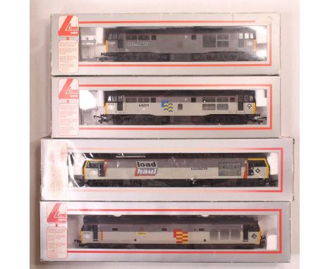 Four Lima 00 gauge locos to include a class 31 in plain BR grey, no.31568, "The Enginemen's Fund", a class 50 in general sect